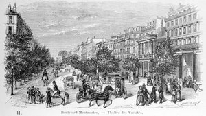 View of the Variety Theatre on Boulevard Montmartre by Unknown artist