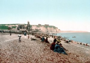 View of the beach and the Casino of Dieppe