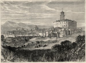 View of the city of Monterotondo in Italy