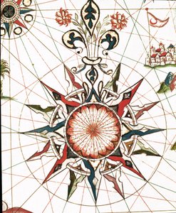 Wind Rose (Detail of the portulan of Castellini) by Unknown artist