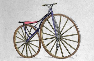 Wooden velocipede model. Pierre Michaux, invented the pedal in the early 1860s. by Unknown artist
