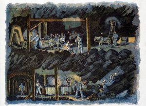 Work in the coal mine by Unknown artist