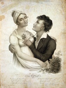 Genre scene representing a couple by Unknown artist