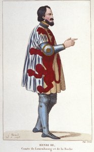 Portrait of Henry III, Count of Luxembourg (1247-1284) (Engraving of 1830)