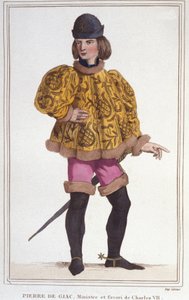 Portrait of Pierre de Giac, favorite of Charles VII, Minister and Superintendent of Finance. Engraving from 1830 by Unknown artist