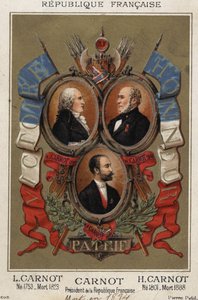 Portraits of Lazare Carnot, Hyppolite Carnot, and Sadi Carnot by Unknown artist