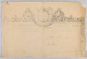 Design for the Cresting on the Back of a Coach by Unknown, Italian