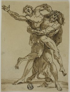 Hercules and Antaeus by Unknown Italian