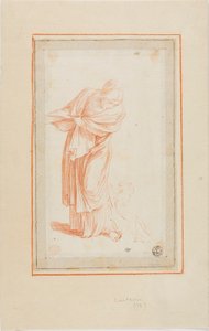 Woman and Dog by Unknown Italian