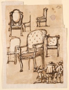 Drawing, Chairs, 1780–1790 by Unknown artistUnknown artist