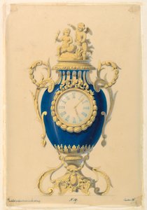 Clock Set in Porcelain, ca. 1855
