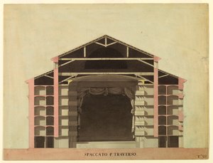 Competition Design for La Fenice, Venice: Transverse Section, 1788 by Unknown artistUnknown artist