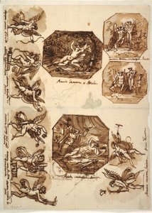 Cupid and Psyche: Four Octagons and Eight Drawings of Cupid, 1810–15