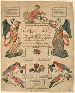 Fraktur, Birth Certificate, 1816 by Unknown artistUnknown artist