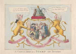 A Coat of Arms for a Stamp on Income by Unknown artist