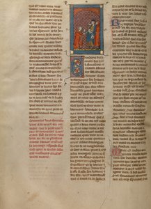 A Knight Presenting a Magic Ivory Horn to King Mark