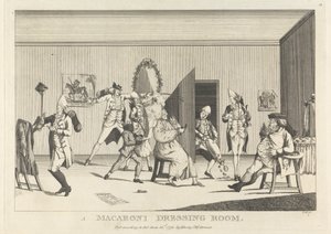 A Macaroni Dressing Room by Unknown artist