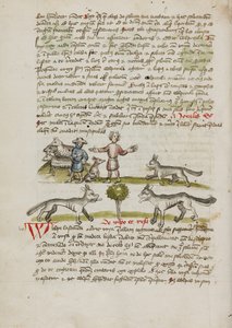 A Shepherd with his Dog and Flock; A Man Chasing Away a Wolf by Unknown artist