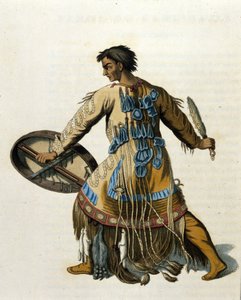 A Siberian shaman. 19th century engraving