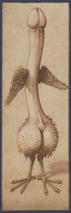 A Winged Phallus in the Shape of a Bird by Unknown artist