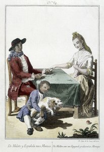 A Mulatto and a Spanish Give Birth to a Moorish - Engraving by Unknown artist