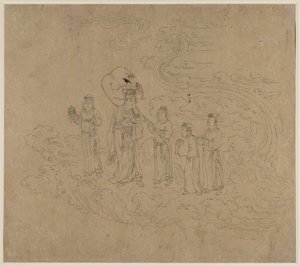 Album of Daoist and Buddhist Themes: Procession of Daoist Deities: Leaf 10
