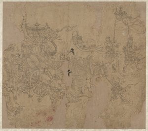 Album of Daoist and Buddhist Themes: Procession of Daoist Deities: Leaf 3