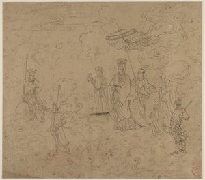 Album of Daoist and Buddhist Themes: Procession of Daoist Deities: Leaf 8