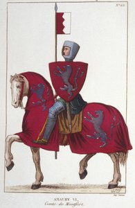 Amaury VI, Count of Montfort, lost part of the conquests of his father Simon IV The fort and cede his rights to the South to the King of France, Louis VIII. Engraving from 1830
