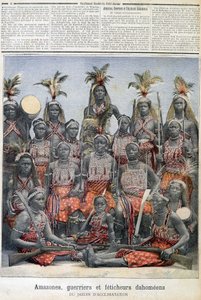 Amazons, Warrior and Dahomean Fetishers (from Present-Day Benin), from the Garden of Acclimatization - in 