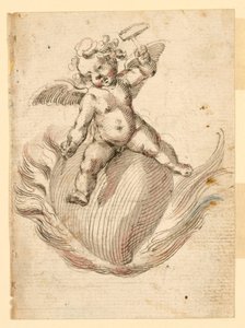 An Angel Hammering a Chisel into a Burning Beast by Unknown artist