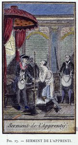 Apprentice Oath - from an engraving from the 