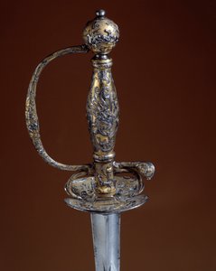 Armory and silverware: Guard of silver gold of the 18th century. Paris, Decorative Arts