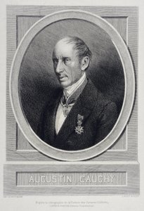 Augustin Louis Cauchy 1789-1857 English mathematician - engraving by Unknown artist