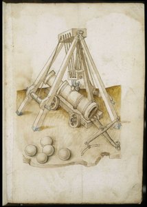 Ball gun and elevator by Unknown artist