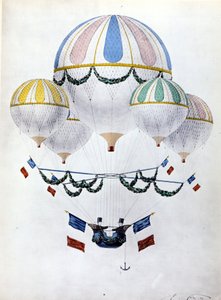 Balloon flotilla by Eugène Godard by Unknown artist