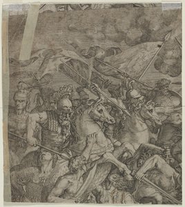 Battle of the Milvian Bridge (fragment) (verso) by Unknown artist