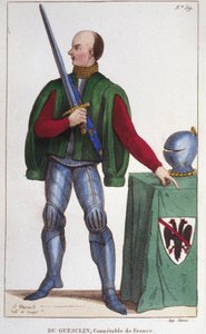 Bertrand du Guesclin (c. 1320-1380). Constable of France. Engraving of 1830