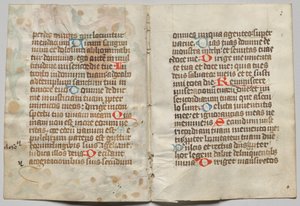 Bifolio from a Book of Hours: Text by Unknown artist