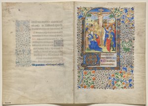 Bifolio from a Book of Hours: The Crucifixion: Hours of the Cross by Unknown artist