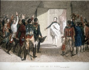 Birth of the King of Rome: Napoleon II (Francis Charles Joseph Napoleon Bonaparte), son of Emperor Napoleon I (1769-1821). 1811-1832.