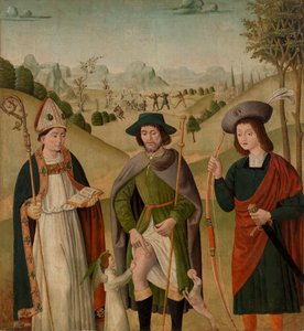 Bishop Saint, Saint Roch, and Saint Sebastian by Unknown artist