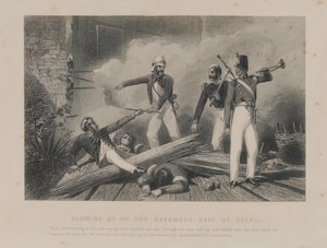 Blowing up of the Cashmere Gate at Delhi, Indian Mutiny by Unknown artist