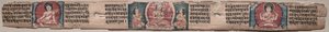 Bodhisattva Manjushri with Two Forms of Avalokiteshvara: Folio 348 (recto), from a Gandavyuha-sutra (Scripture of the Supreme Array)