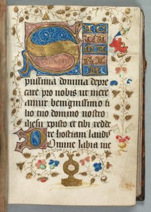 Book of Hours (Use of Metz): Fol. 27r, Decorated Initials by Unknown artist