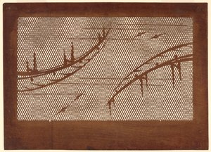 Bridges and Bats on Lattice by Unknown artist