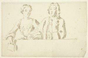 Bust Length Couple by Unknown artist