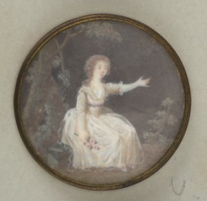 Button with Painted Lady