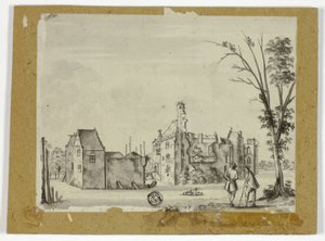 Castle on River by Unknown artist