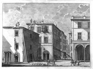 Construction Scene at the Beginning of the 18th Century